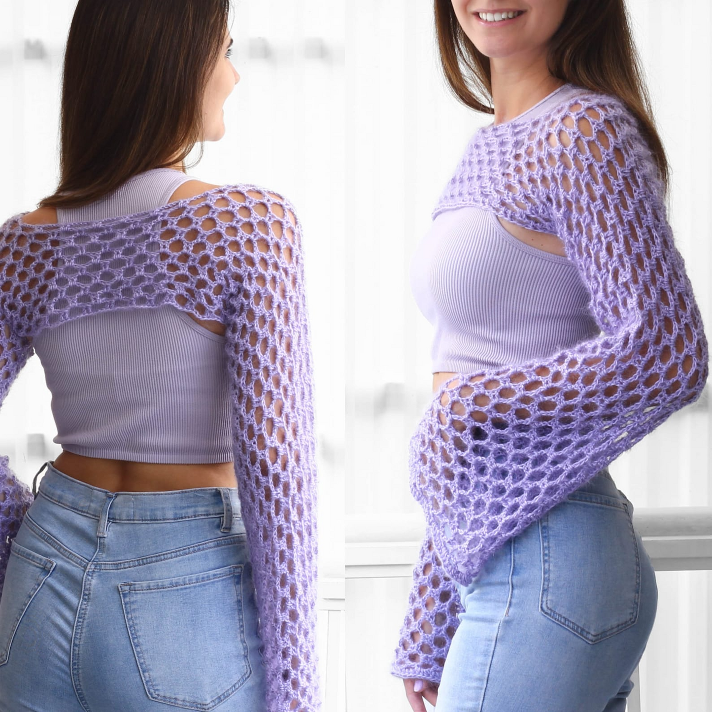 Easy Crochet Shrug Pattern | Beginner-Friendly, No-Sew, 6 Sizes | Quick Afternoon Project